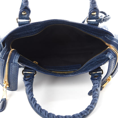 Balenciaga Agneau Giant 12 Gold Hardware Mini City Bleu Mineral 5 of 10