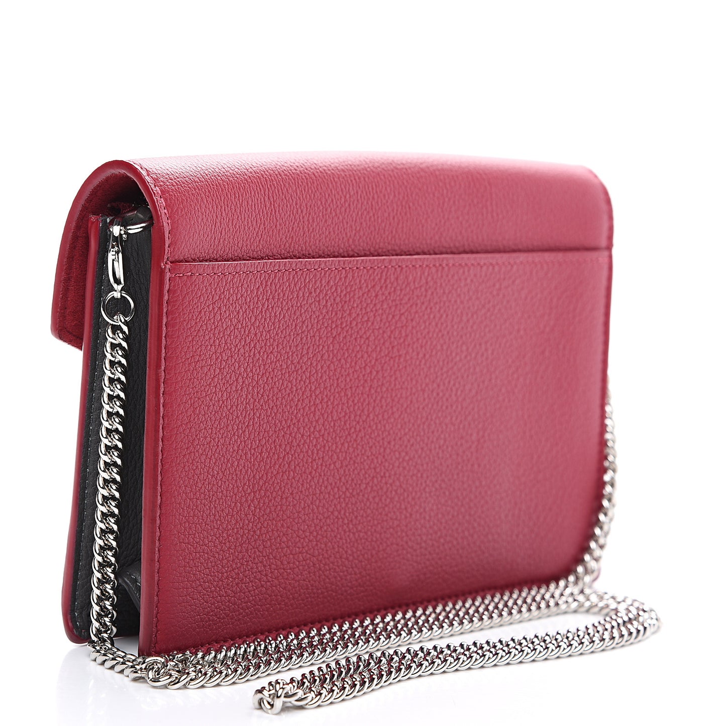 Soft Calfskin My Lockme Chain Pochette Lie De Vin Crème