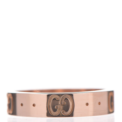 Gucci 18K Yellow Gold 4mm Icon Thin Band Ring 49 4.75 1 of 5