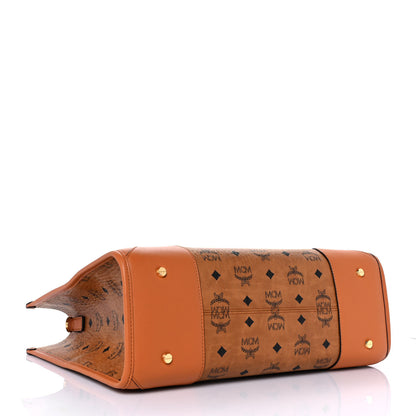 MCM Visetos Large Munich Tote Cognac 4 of 9