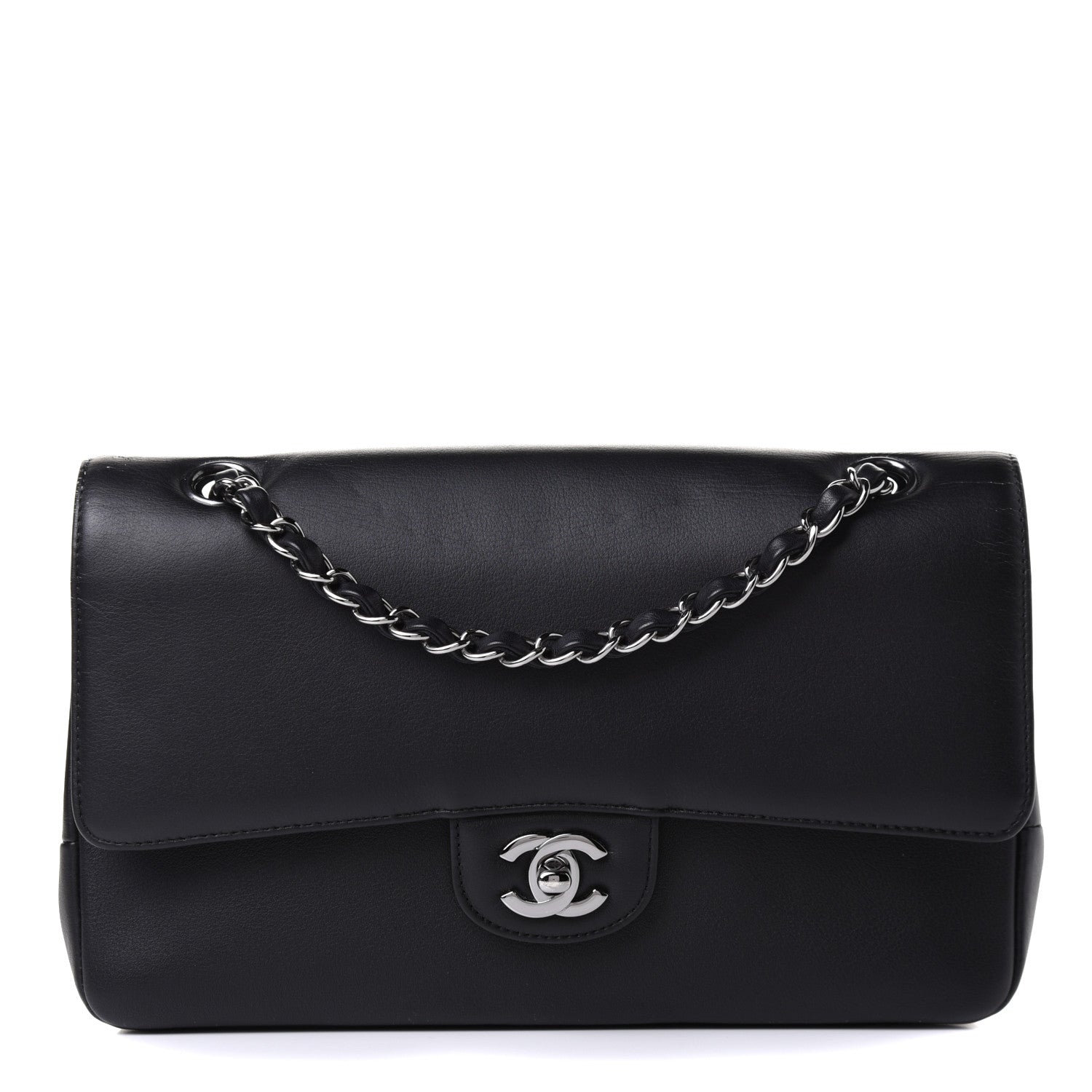 Chanel Calfskin Medium Classic Pure Double Flap Black 1 of 12