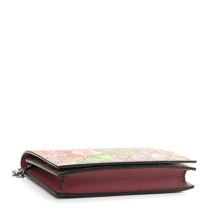 Gucci GG Supreme Monogram Blooms Chain Wallet Beige Multicolor Dry Rose 4 of 11
