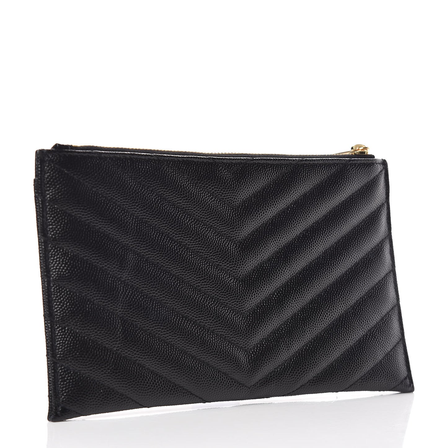 Grain De Poudre Chevron Monogram Bill Pouch Black