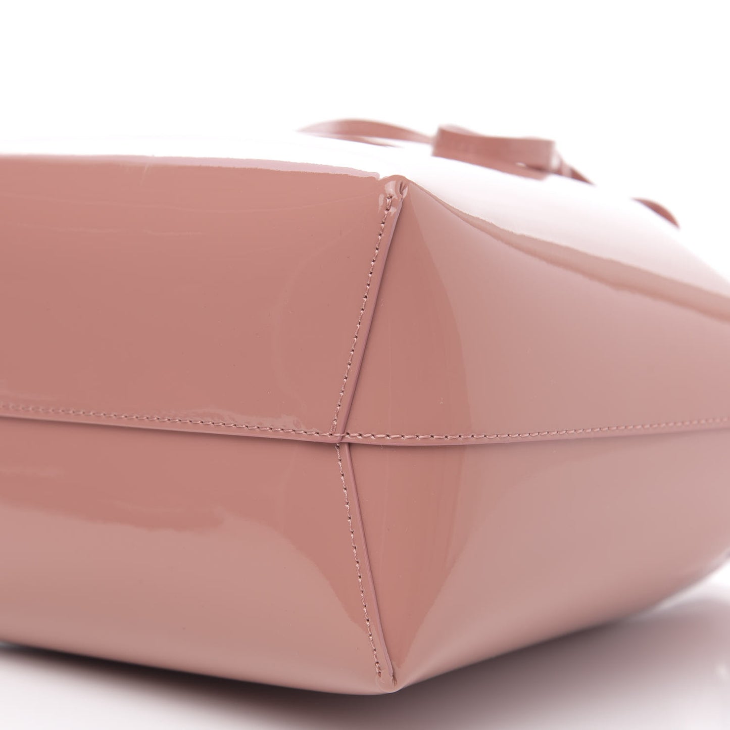 Patent Calfskin Mini Bucket Blush