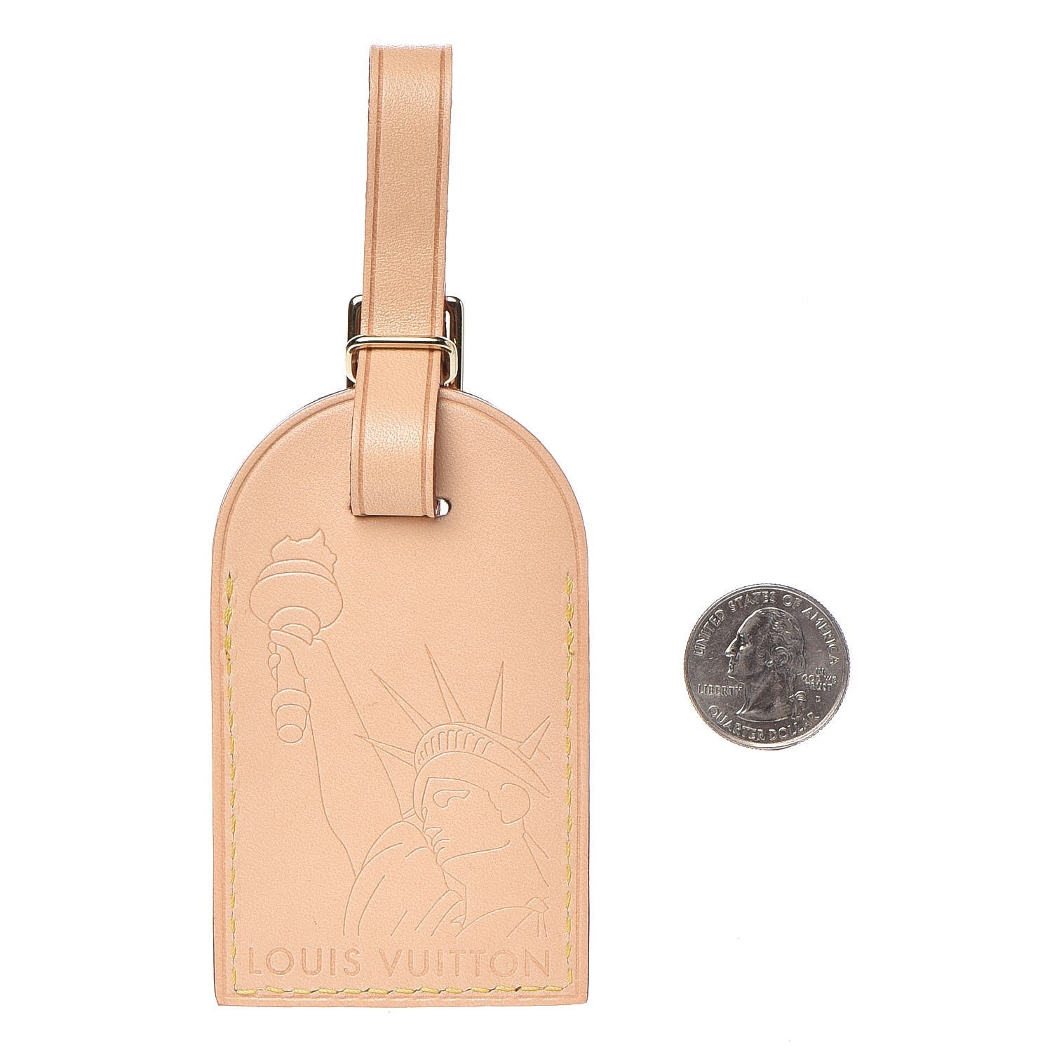 Louis Vuitton Statue of Liberty VVV Vachetta Luggage Tag 2 of 4