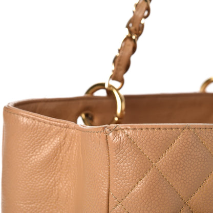 Chanel Caviar Quilted Grand Shopping Tote GST Beige 17 of 30
