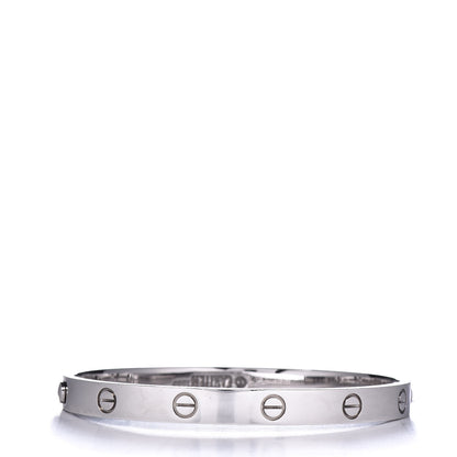 Cartier 18K White Gold LOVE Bracelet 18 3 of 6