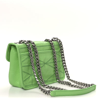 MCM Crash Calf Quilted Mini Travia Shoulder Bag Summer Green 3 of 10