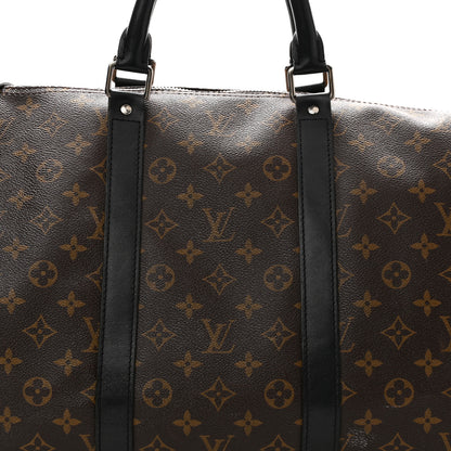 Louis Vuitton Monogram Macassar Keepall Bandouliere 55 7 of 10
