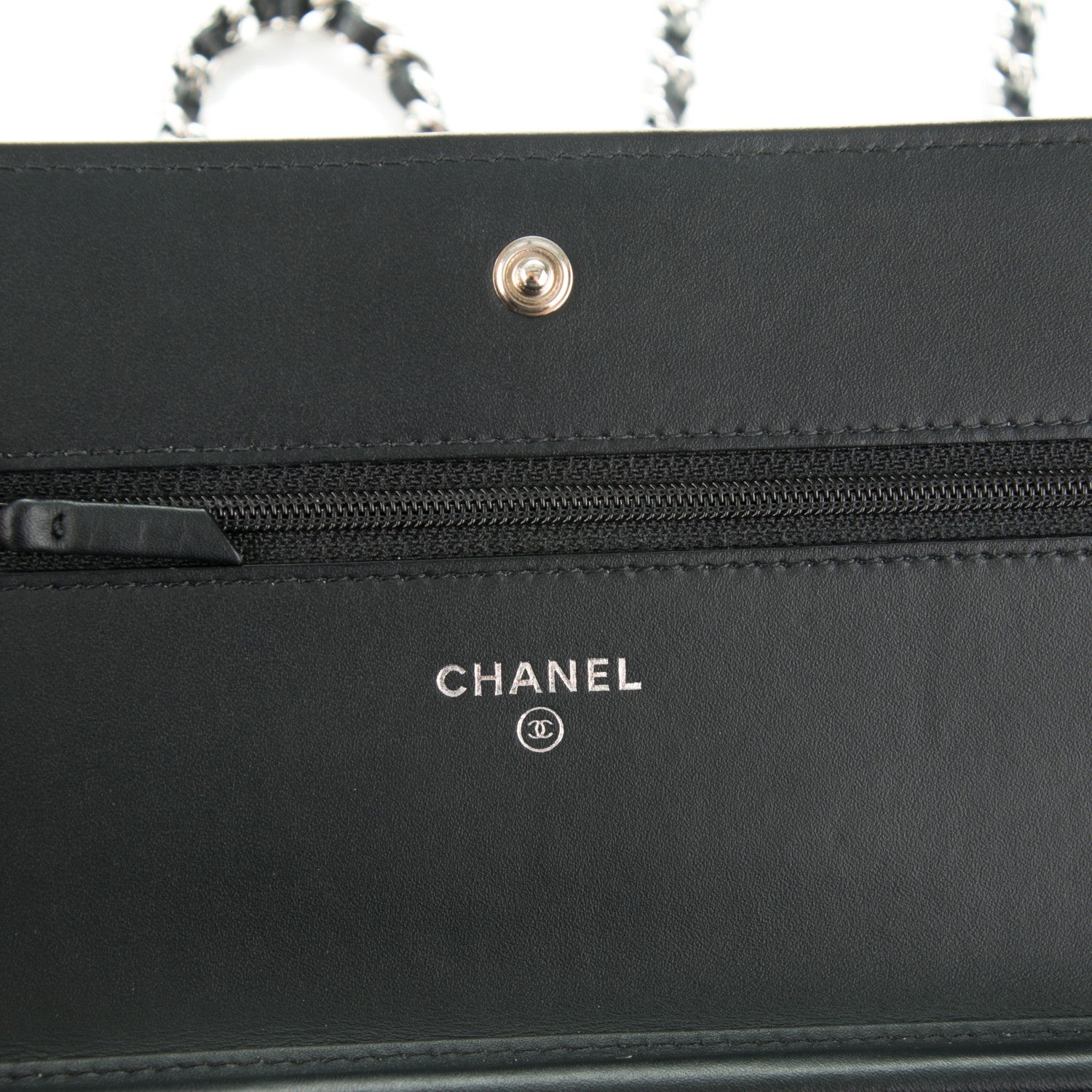 Chanel Caviar Timeless CC Wallet On Chain WOC Black 6 of 8