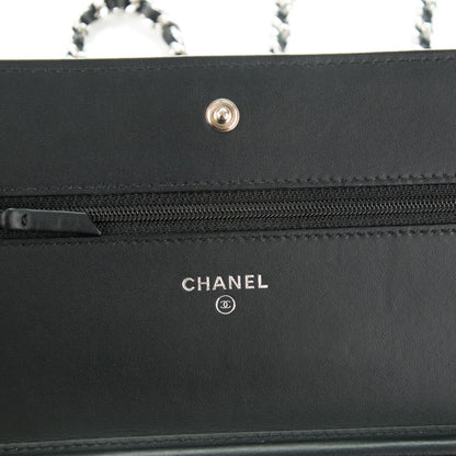 Chanel Caviar Timeless CC Wallet On Chain WOC Black 6 of 8