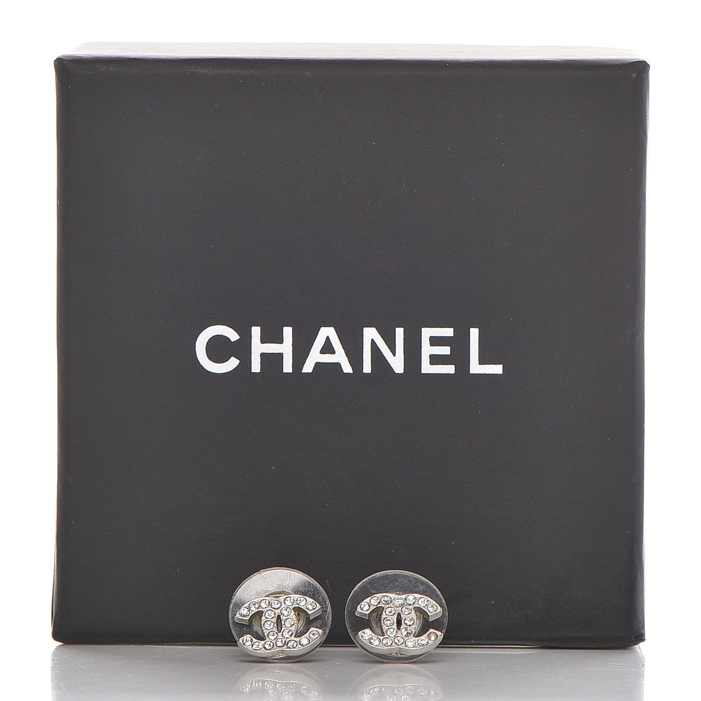 Crystal Mini Timeless CC Earrings Silver