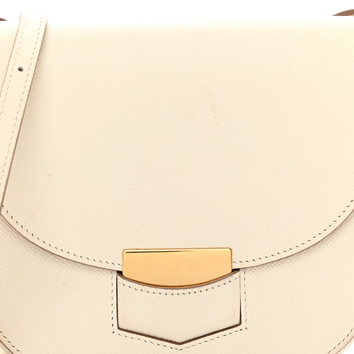Celine Grained Calfskin Small Trotteur White 8 of 11