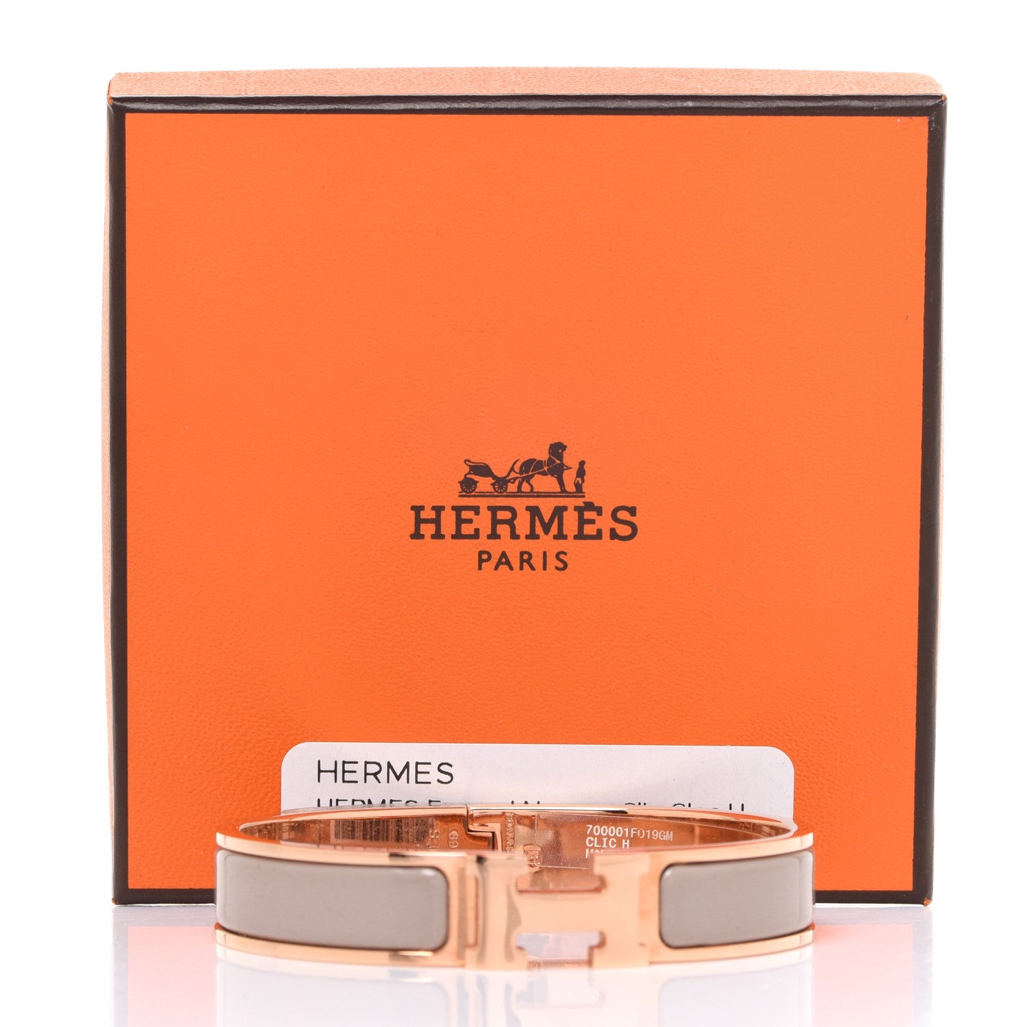 Hermes Enamel Narrow Clic Clac H Bracelet GM Marron Glace 6 of 6
