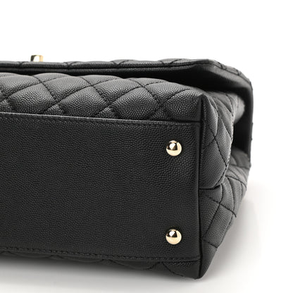 Chanel Caviar Quilted Small Coco Handle Flap Black 10 of 10