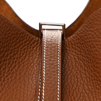 Hermes Taurillon Clemence Picotin Lock 22 MM Gold 8 of 10