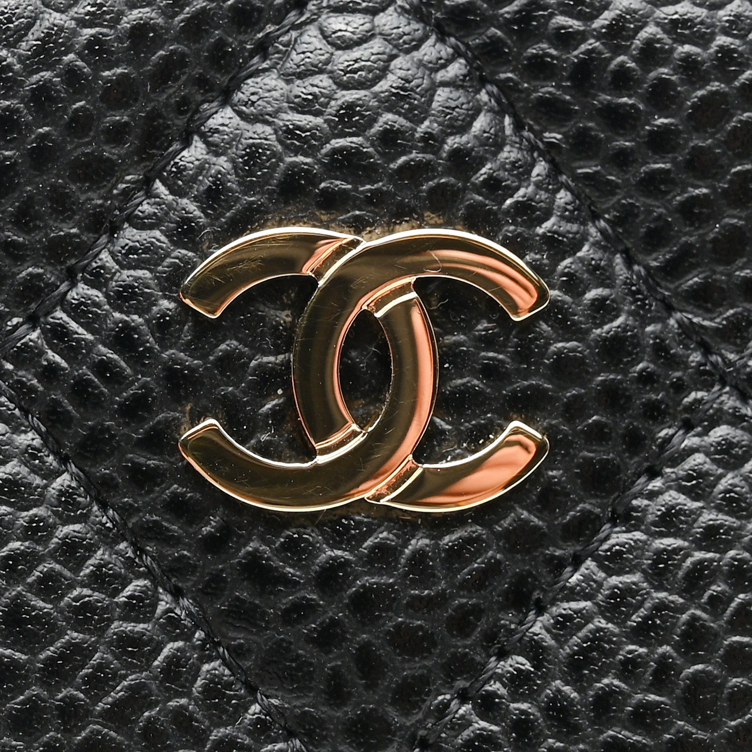 Chanel Caviar Quilted Zip Coin Purse Black 8 of 10