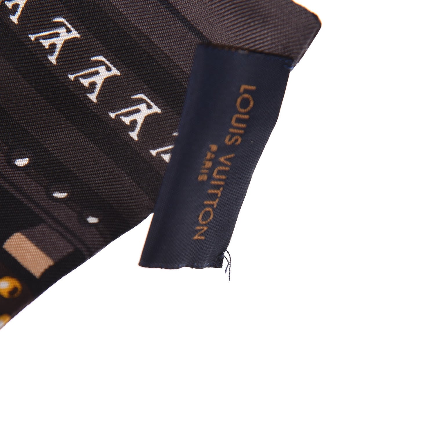 Louis Vuitton Silk Monogram LV World Bandeau Brown 3 of 6