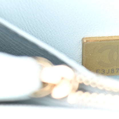 Chanel Caviar Quilted Small Coco Handle Flap Light Blue 7 of 9