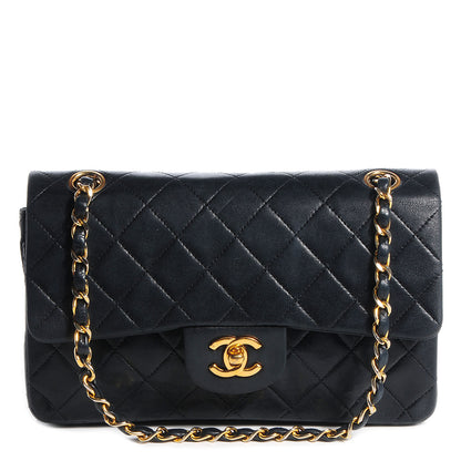 Chanel Lambskin Small Double Flap Navy 1 of 8