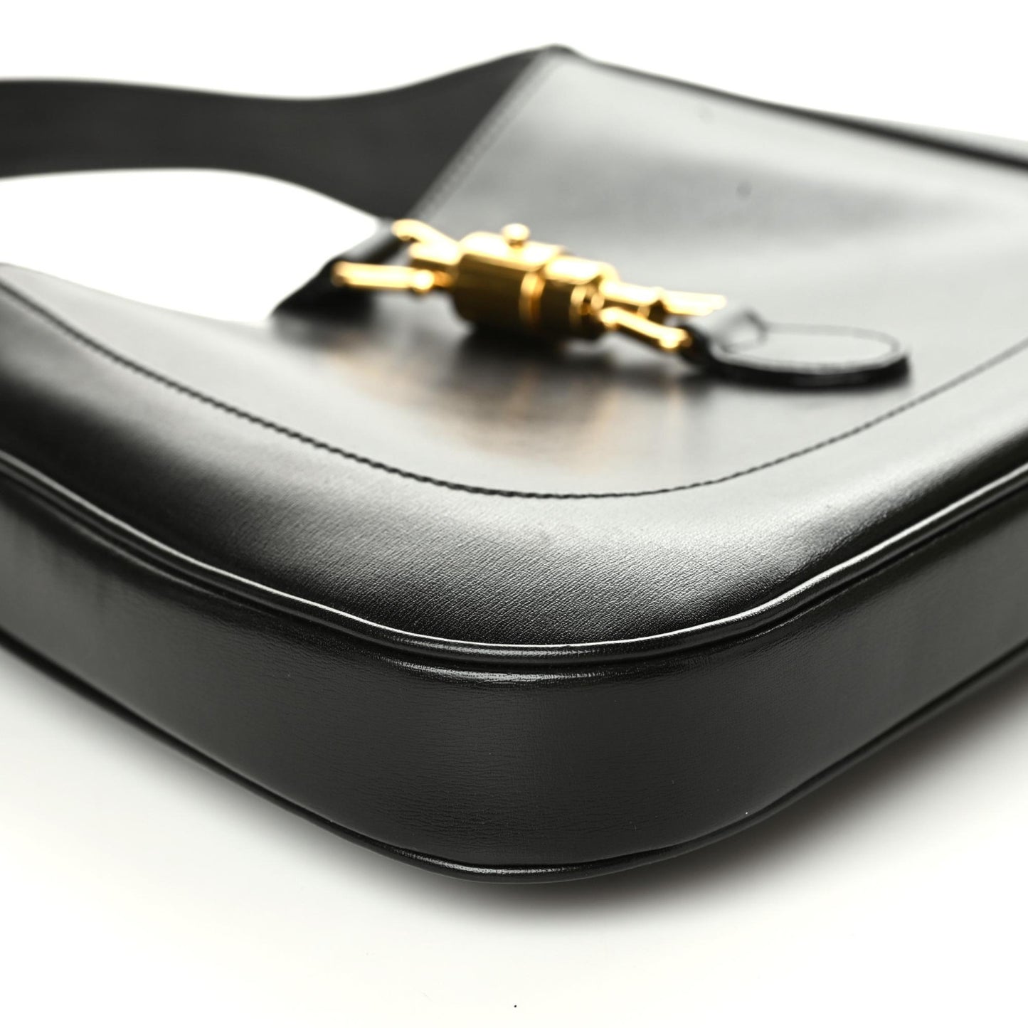 Boarded Dyana Lux Calfskin Small Jackie 1961 Hobo Black