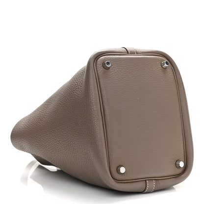 Hermes Taurillon Clemence Picotin Lock 18 PM Etoupe 4 of 12