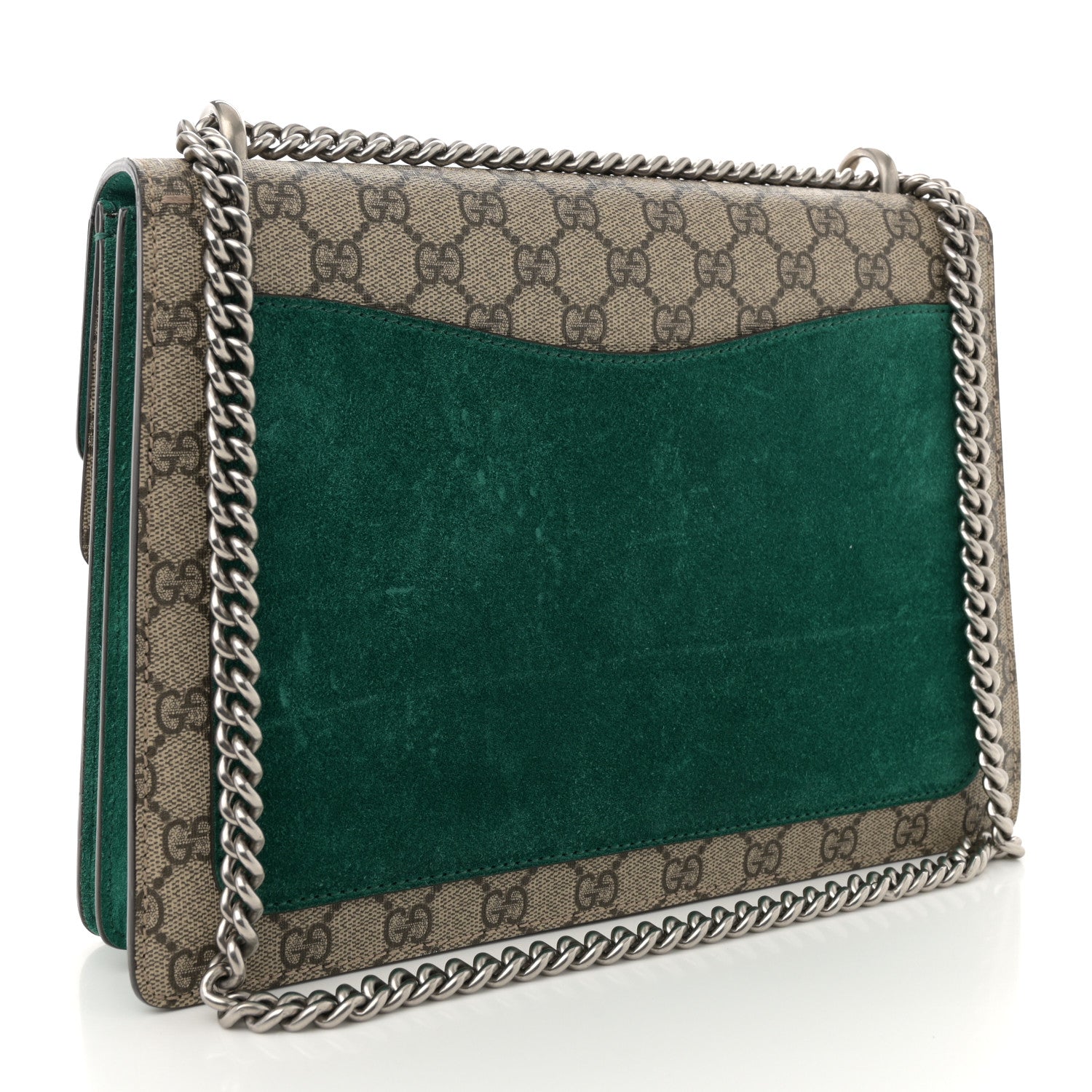 Gucci GG Supreme Monogram Embroidered Medium Dionysus Shoulder Bag Emerald 3 of 11