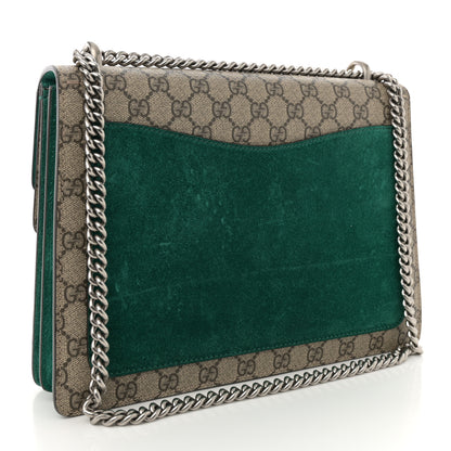 Gucci GG Supreme Monogram Embroidered Medium Dionysus Shoulder Bag Emerald 3 of 11