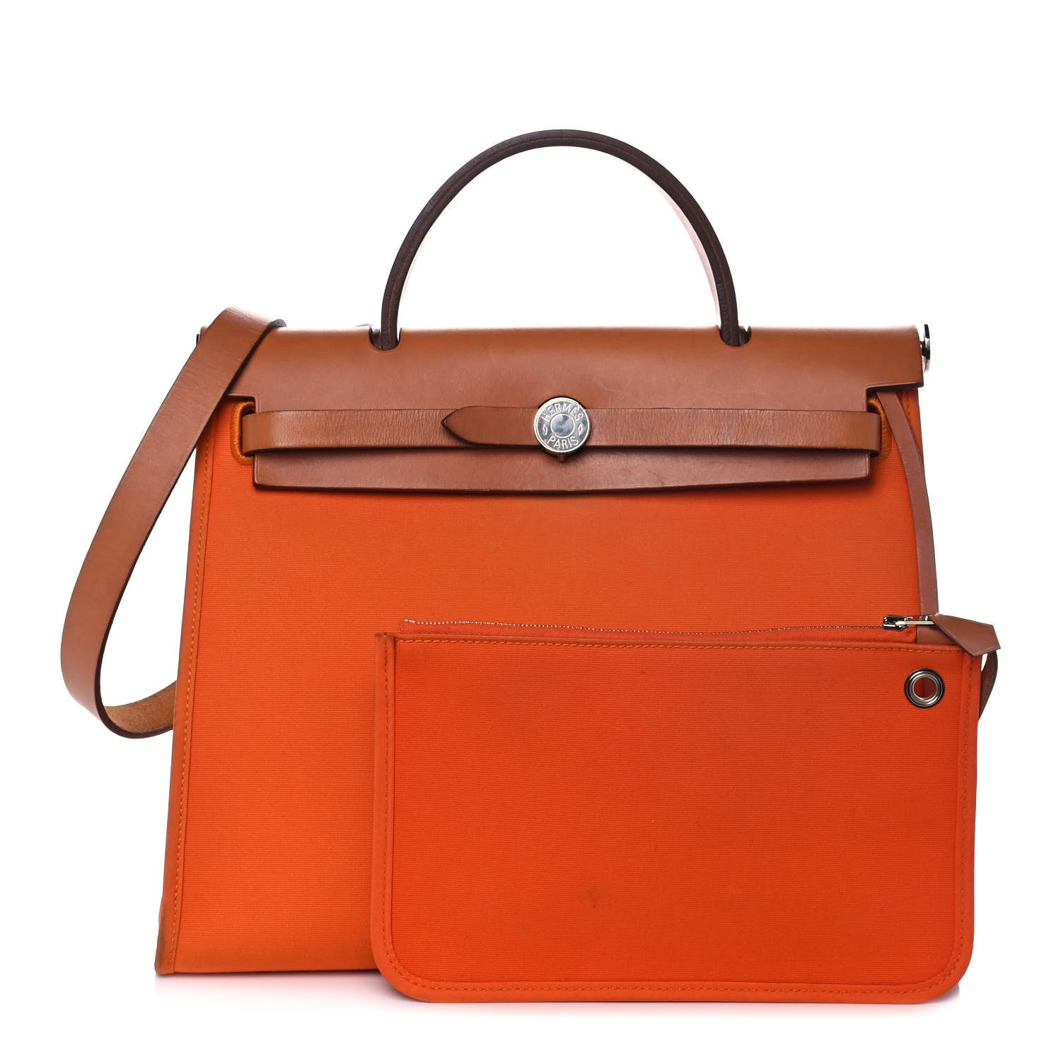 Hermes Toile Vache Hunter Herbag Zip 31 PM Orange 1 of 13