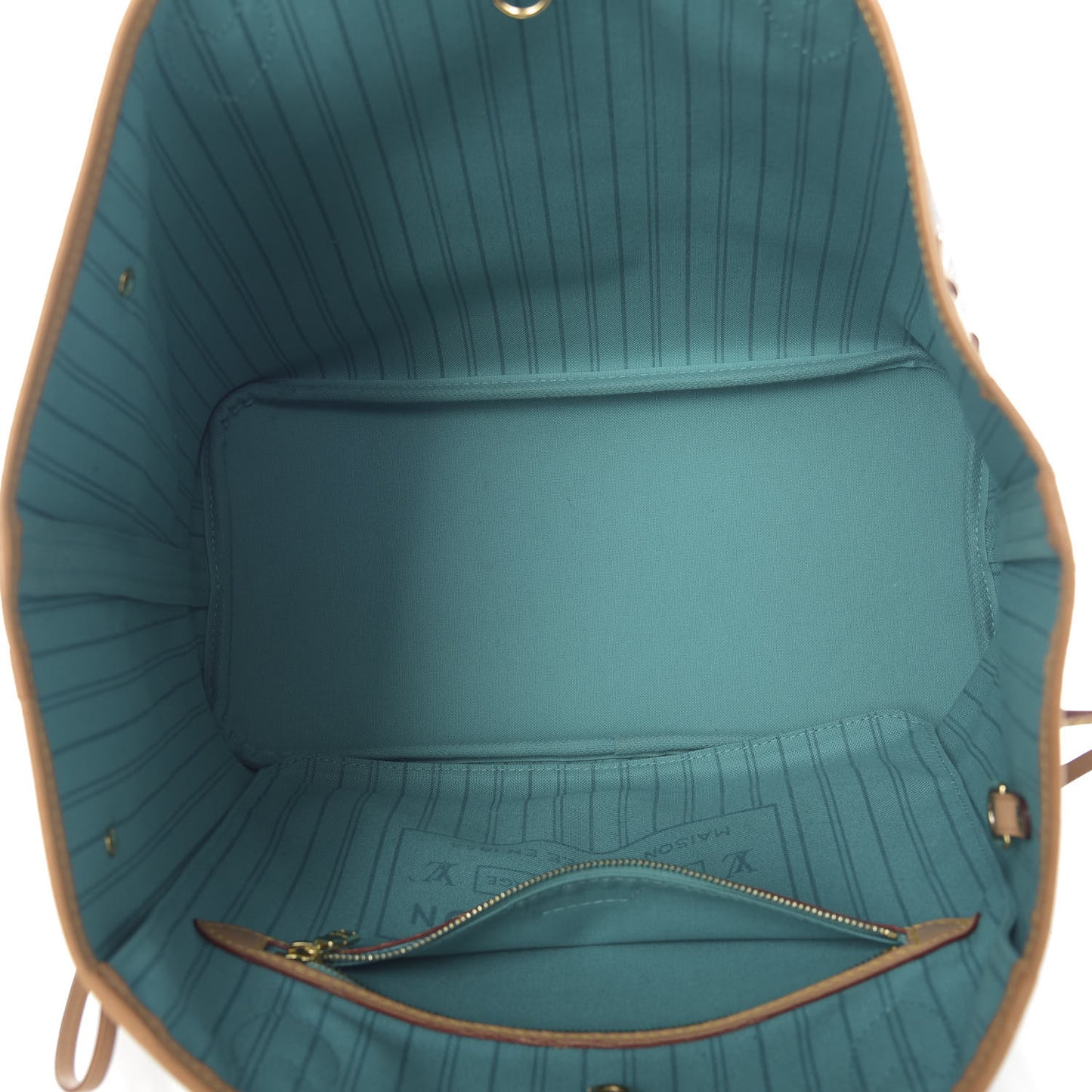 Monogram V Neverfull MM Turquoise