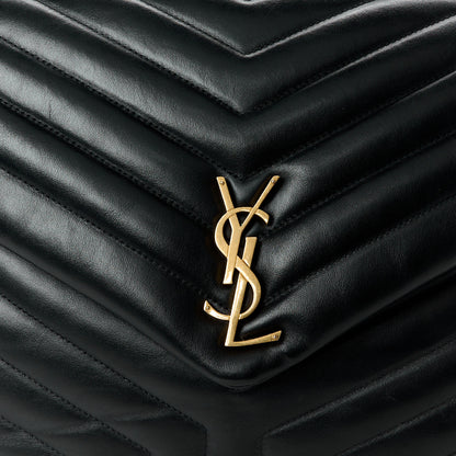 Saint Laurent Calfskin Y Quilted Monogram Large Loulou Chain Satchel Black 9 of 11