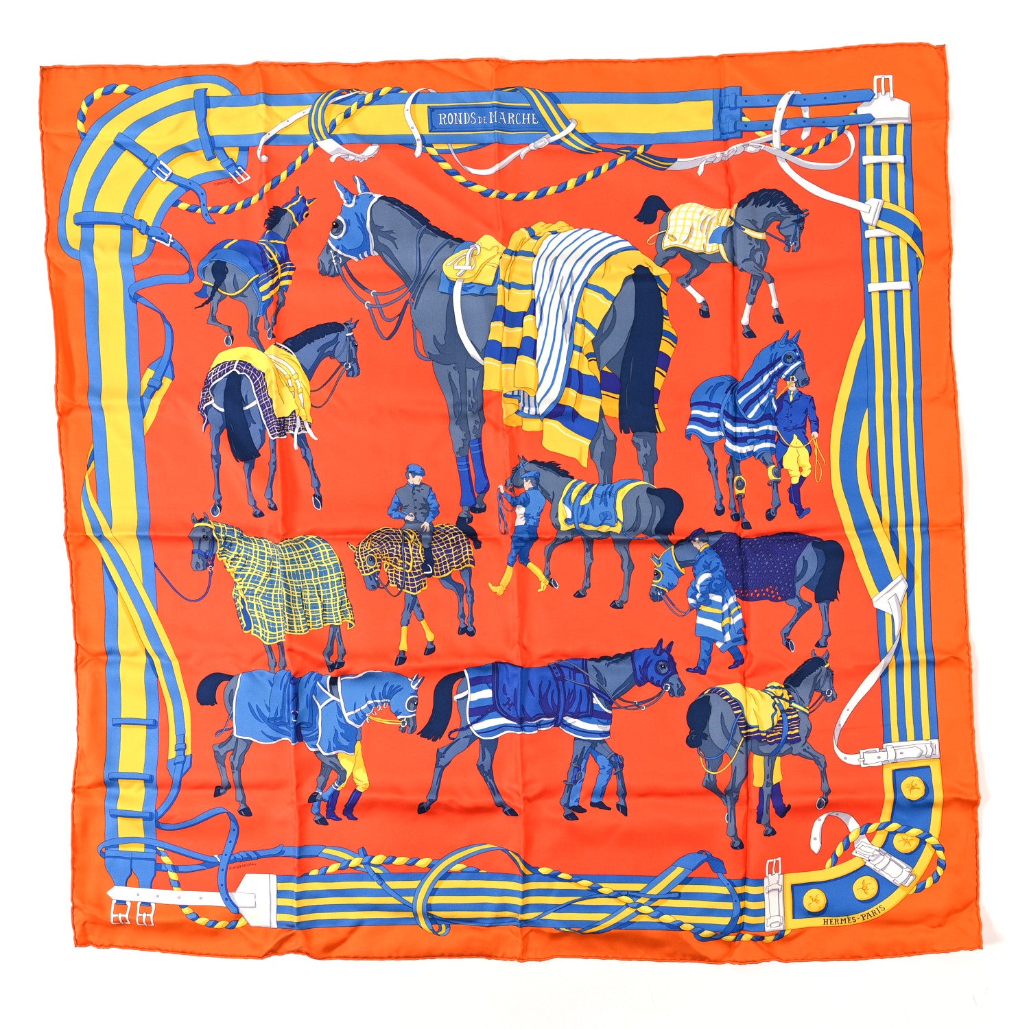Hermes Silk Ronds De Marche Scarf 90 1 of 6