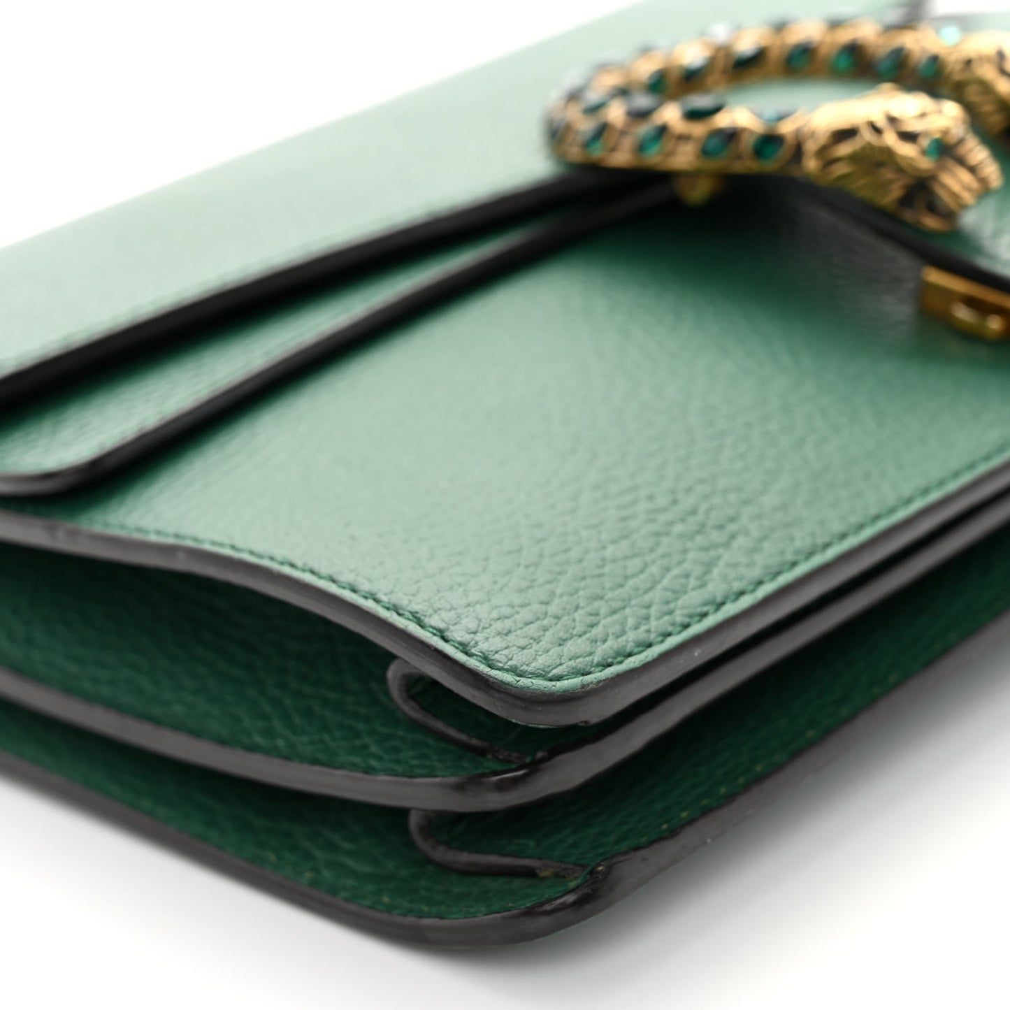 Pebbled Calfskin Small Dionysus Shoulder Bag Emerald
