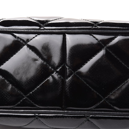 Chanel Patent Quilted Camera Case Black 14 of 15