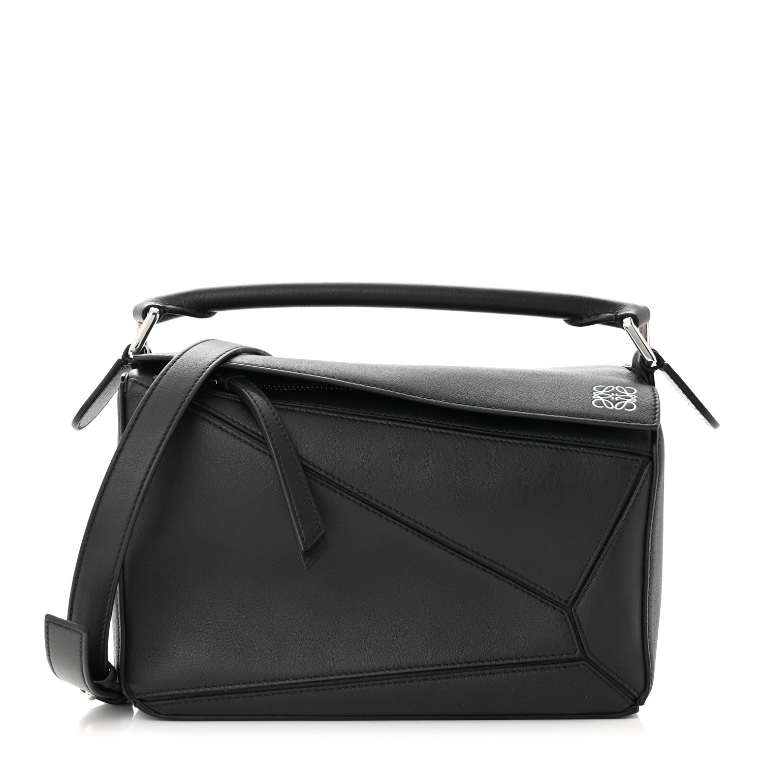 Loewe Calfskin Small Puzzle Bag Black 1 of 11