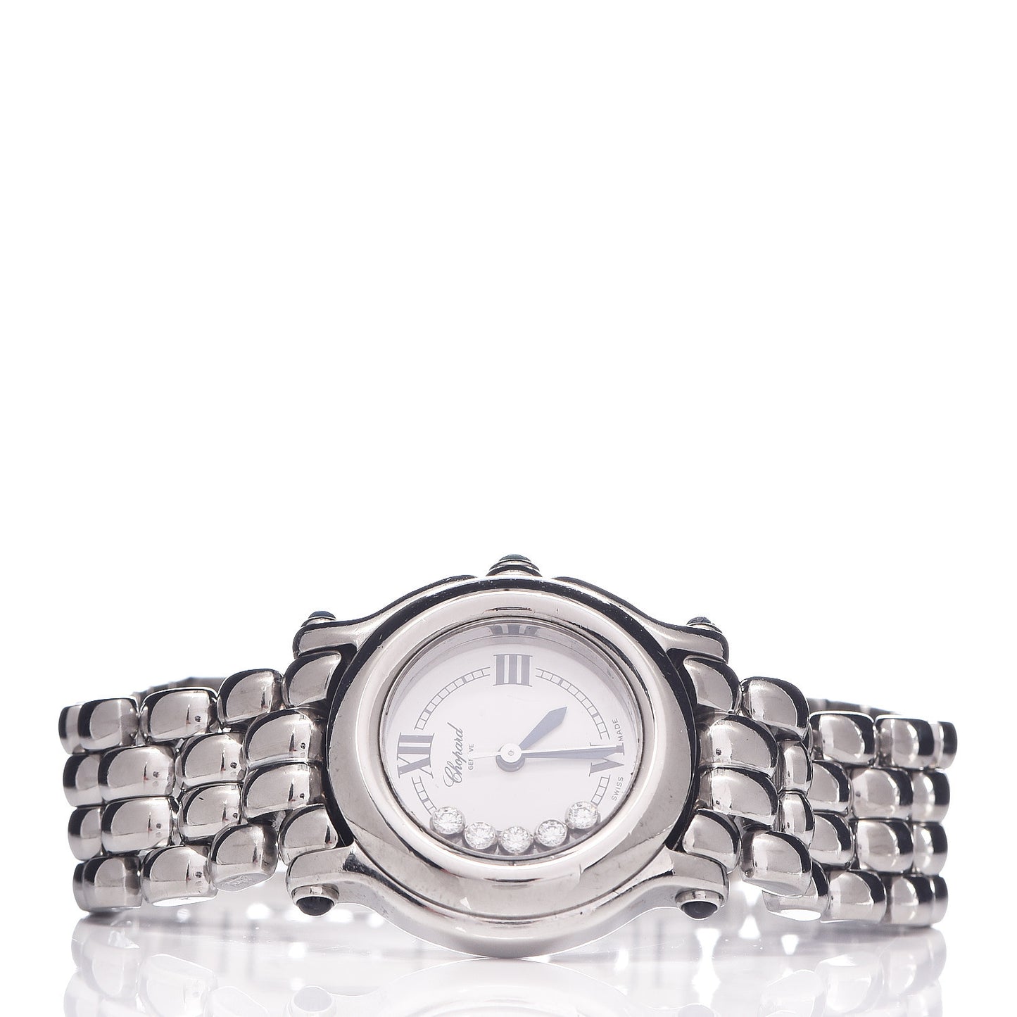 Stainless Steel 5 Diamond 26mm Happy Sport Quartz Watch