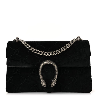 Gucci Velvet GG Monogram Small Dionysus Shoulder Bag Black 1 of 11