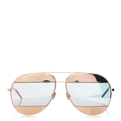 Christian Dior Split 1 Aviator Sunglasses Gold 2 of 8