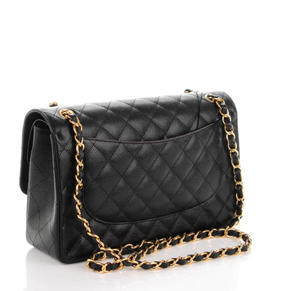 Chanel Caviar Quilted Jumbo Double Flap Black 3 of 7