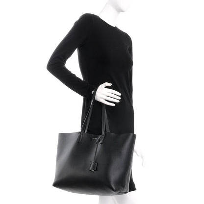 Saint Laurent Calfskin Large Shopping Tote Black 2 of 12