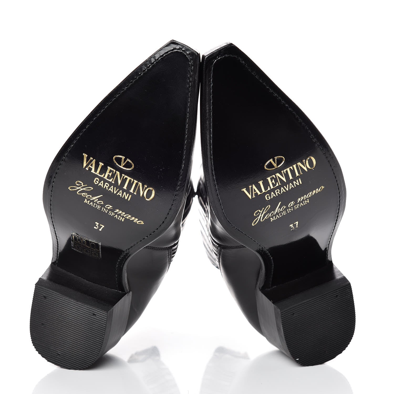Valentino Garavani Calfskin Ranch 40mm Ankle Boots 37 Black 5 of 8