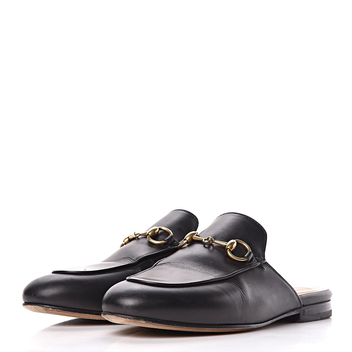 Gucci Calfskin Womens Princetown Slippers 34.5 Black 3 of 13