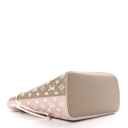 Louis Vuitton Empreinte Monogram Spring In The City Neverfull MM Kaki Beige Cream 5 of 9