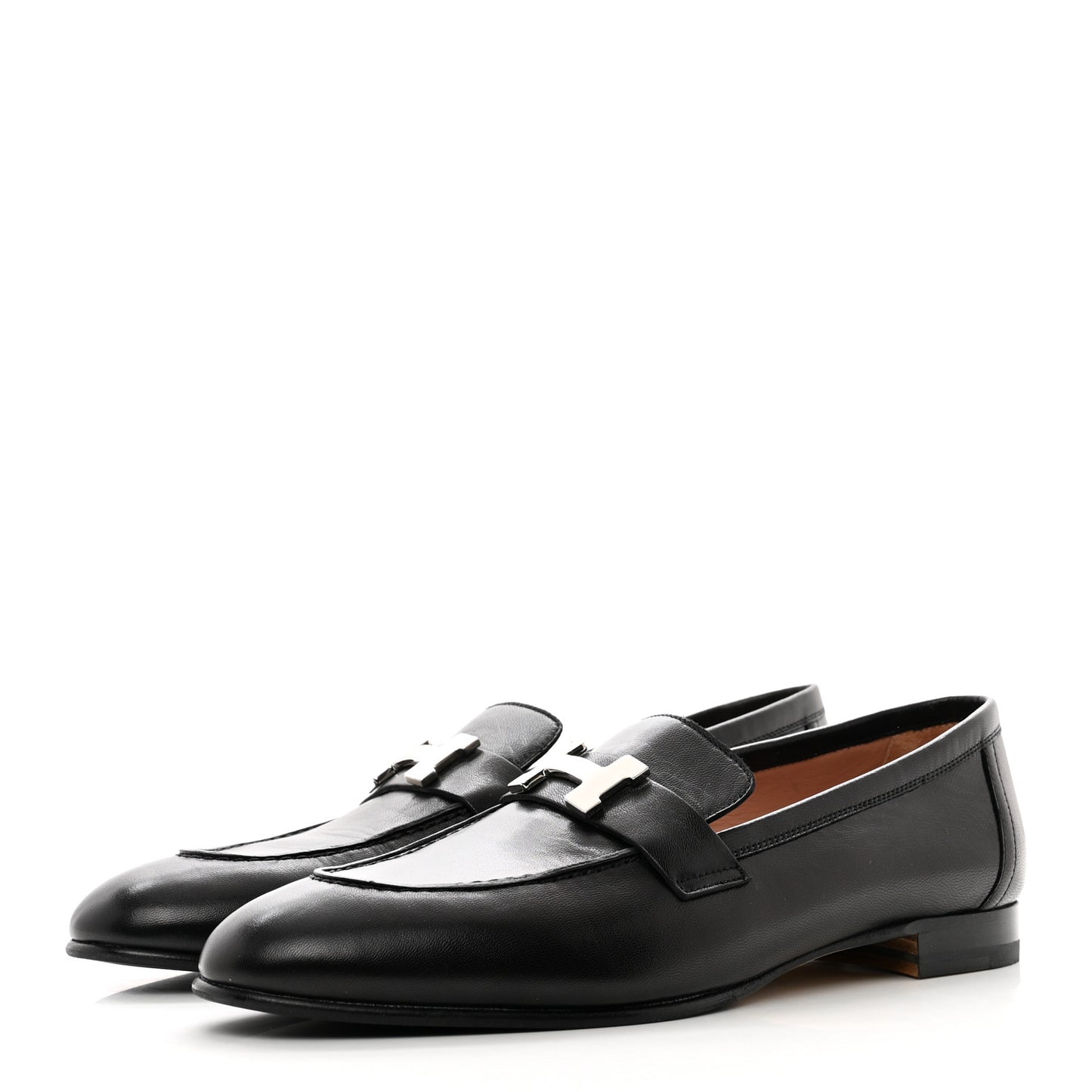 Goatskin Womens Paris Loafers 40 Black