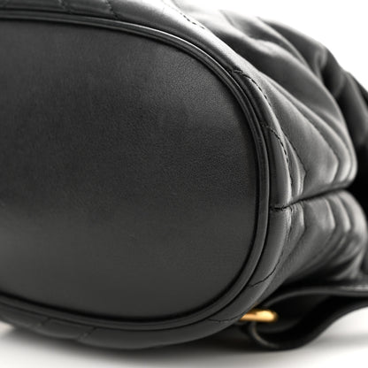 Gucci Calfskin Matelasse GG Marmont Flap Backpack Black 10 of 11