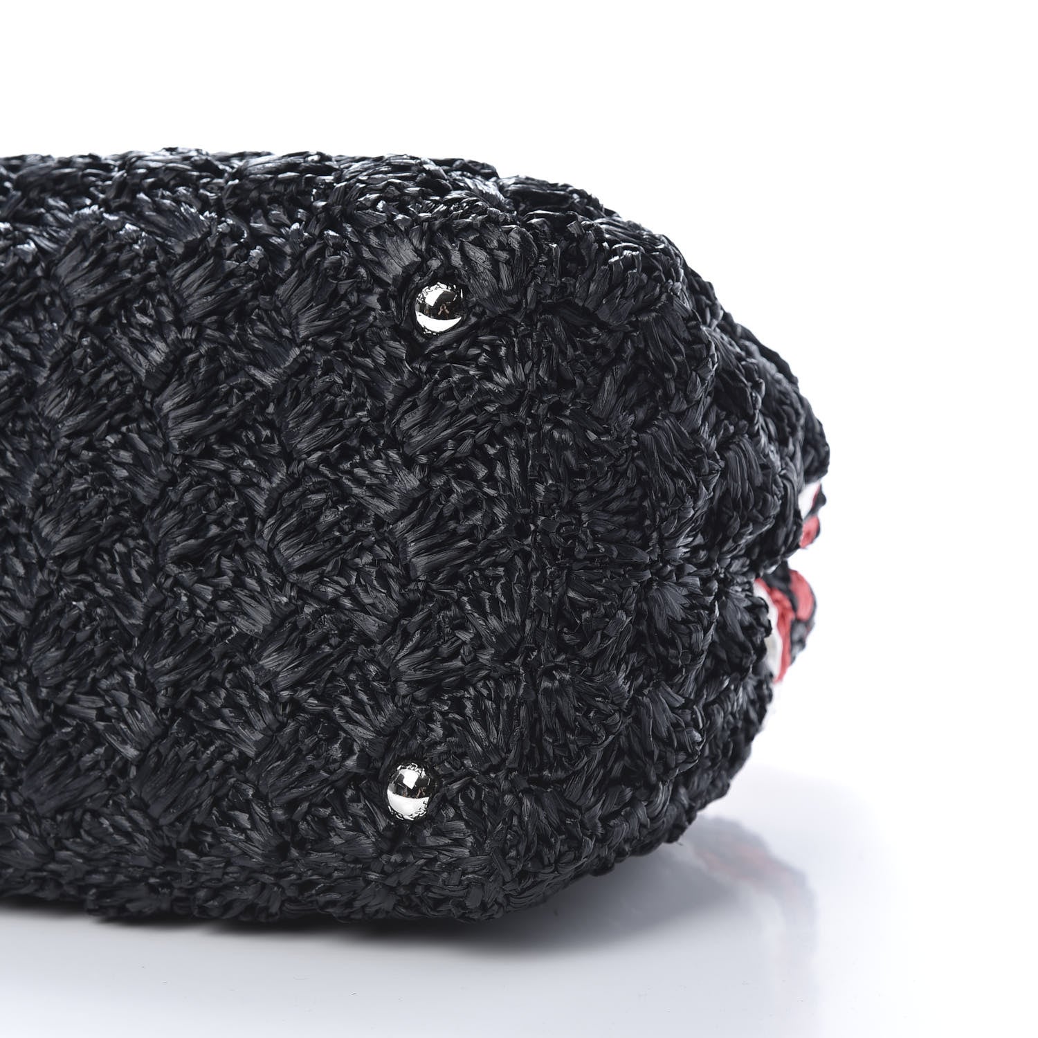 Prada Raffia Crochet Giardiniera Tote Black 12 of 12