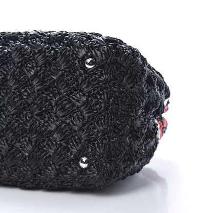 Prada Raffia Crochet Giardiniera Tote Black 12 of 12