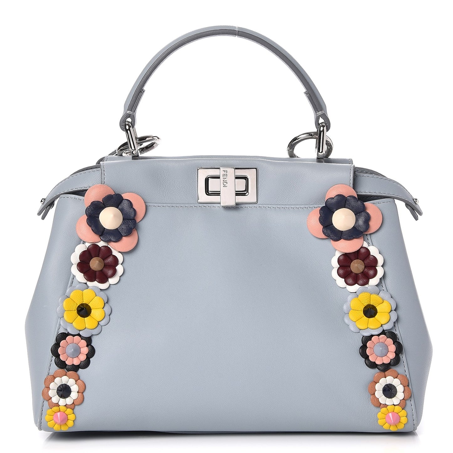 Nappa Flowerland Mini Peekaboo Iconic Satchel Light Blue