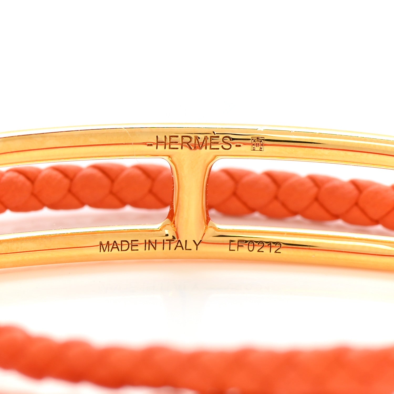 Hermes Swift Roulis Double Tour Bracelet T1 Orange 4 of 5