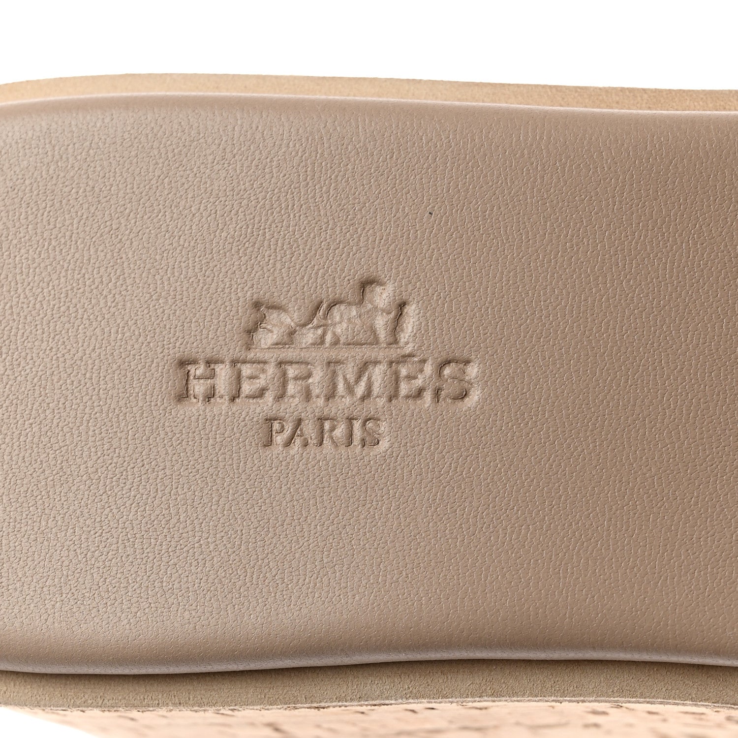 Hermes Suede Goatskin Cork Eze 30 Sandals 39 Beige Argile 6 of 9
